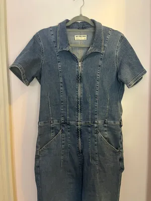 Free People Jayde Denim Jumpsuit thumbnail 2