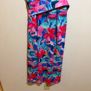 Show Me Your Mumu Eden Midi Dress Hibiscus Punch Tropical Floral thumbnail 11