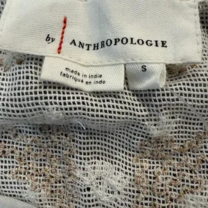 NWT Anthropologie Ivory‎ Beaded Embroidered Reversible Cotton Tank Top Babydoll thumbnail 6
