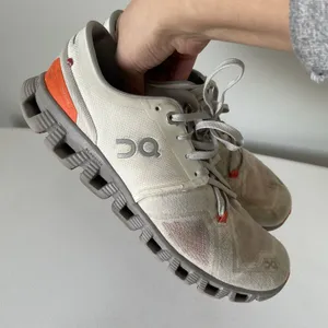 On Cloud X 3 Ivory, Grey, Orange Running Shoes Sneakers Women's Size 10 thumbnail 12