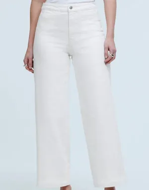 Madewell Curvy Emmet Wide Leg Jean 33 Tall Cropped Tile White NWT High Rise thumbnail 2