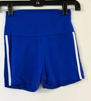 Bozzolo Royal Blue High-Waist Athletic Shorts with White Side Trim thumbnail 1