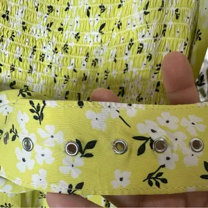 For Love & Lemons Chrysanthemum Mini Dress Lemonade Yellow Floral Medium thumbnail 11