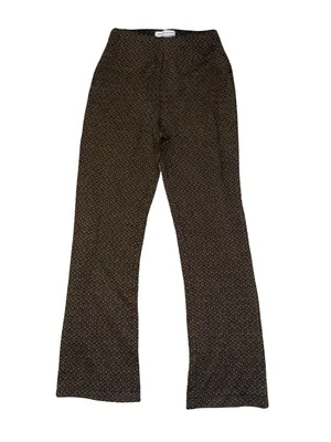 Urban Outfitters Black Gold Metallic Jacquard Knit Flare Pants women’s size XS thumbnail 2