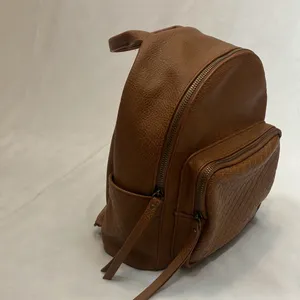 Mossimo brown leather backpack purse thumbnail 3