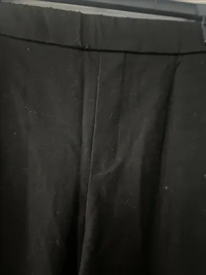 Mango Black Straight-Leg Pants with White Side Stripe thumbnail 3