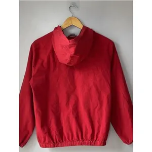 Brandy Melville John Galt Cotton Red Zip Up Jacket Hooded Windbreaker thumbnail 2