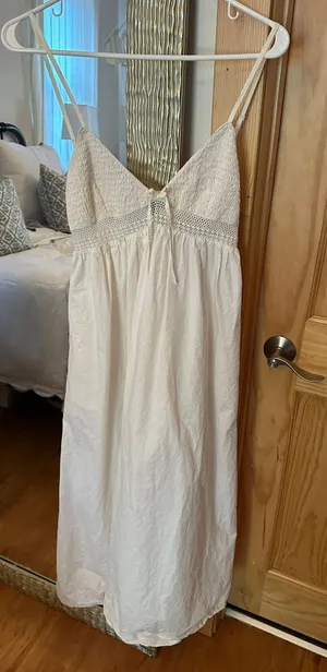 Zara White Midi Dress thumbnail 1