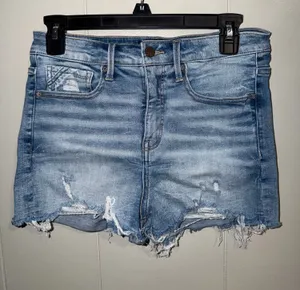 Buckle Black Denim Shorts thumbnail 1