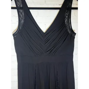 BCBGeneration Black Lace Insert Trim Wedding Guest Maxi Evening Gown Dress Sz‎ 8 thumbnail 5