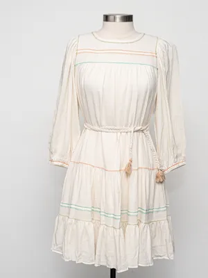 Current Air  - Tiered Mini Dress with Braided Belt thumbnail 2
