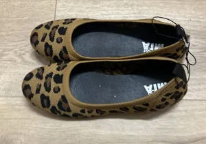 MIA Size 8 Cheetah Print Rubber Sole Stretch Ballet Flat Loafer Shoe, New thumbnail 1