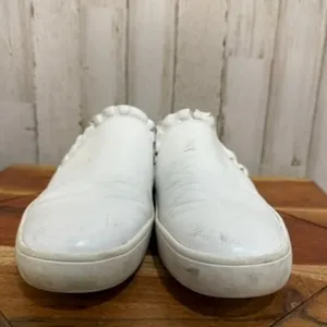 Kate Spade‎ Women's Lillie White Ruffle Slip-On Sneakers Size 6.5 Casual Flats thumbnail 2
