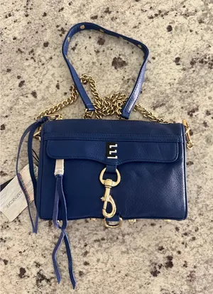 NWT Rebecca Minkoff Mini MAC "E" Blue  bag thumbnail 1