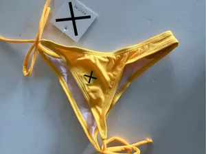 Boutine LA Lilly Yellow Beachy Bottoms. Size Small thumbnail 3