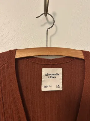 Ribbed Abercrombie & Fitch Longline Cardigan thumbnail 6