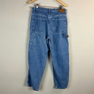 Tommy Hilfiger Carpenter Jeans Womens 12 Vintage 90's Y2K Wide Leg Baggy Hip Hop thumbnail 3