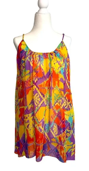 Show Me Your MuMu Vibrant Yellow Multi Print Mini Dress thumbnail 1