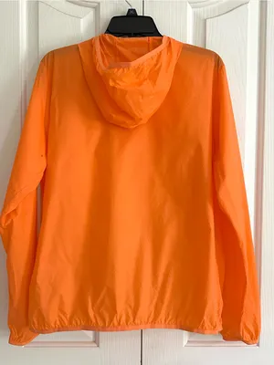 Alpine Design Orange Lightweight Zip Pockets Hooded Windbreaker Jacket Large thumbnail 9