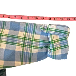 Medium Lauren Ralph Lauren Blue Green Brushed Cotton Button-Down Long Sleeve thumbnail 9