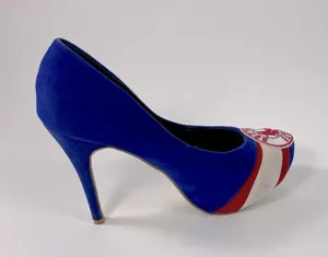 HerStar Boston Red Sox Suede High Heels Color Blue/Red/White SZ 7 thumbnail 5