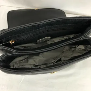 A New Day Crossbody Shoulder Handbag Faux Leather Saddle Black thumbnail 4