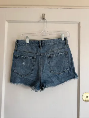 PacSun Distressed Light Blue Denim Cutoff Shorts thumbnail 3
