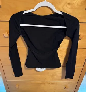 Princess Polly Rixie Long -Sleeve Black  Top thumbnail 1