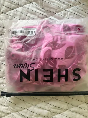 Shein Bandeau Bikini Set Pink thumbnail 2