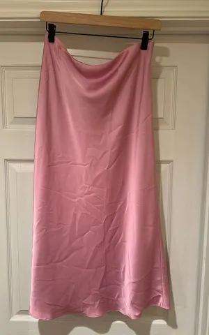 Satin Pink Maxi Skirt Size L thumbnail 1