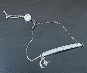 Shine Bright Swarovski Element SilverPlated Celestial Star Moon Slider Bracelet thumbnail 10