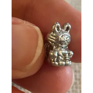 A213 bead charm braclete 925 sterling silver Gray thumbnail 4