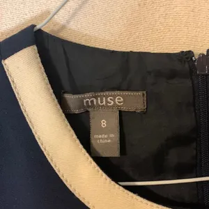 Muse womens 8 medium dress navy business white casual coastal office work thumbnail 2