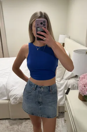 Royal Blue Crop Top thumbnail 1