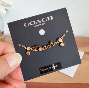 NWT Coach Script‎ Heart Slider Bracelet thumbnail 1