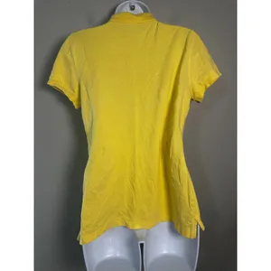 VINTAGE 2006 J.Crew Slim Fit Pique Polo Shirt Yellow Medium Y2K‎ Preppy Size M thumbnail 3