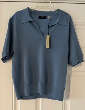 Tahari Blue Collared Shirt thumbnail 1