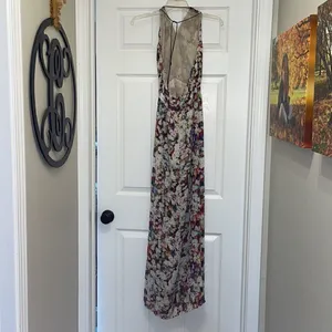 Guess Watercolor Floral Halter Maxi Dress thumbnail 9