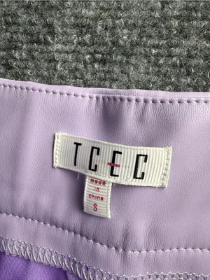 TCEC Women’s Smqll Lilac High-Waist pleather lined Shorts thumbnail 5