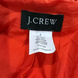 J. Crew Gayle Ruffle Trench Coat Orange Women’s 4 thumbnail 2