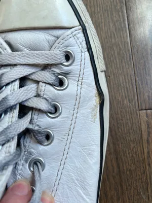 Converse Casual Low-Top Sneakers in Off-White leather size M5/W7 thumbnail 6