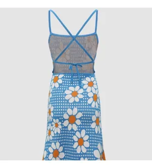 Cider Daisy Print Open Back Dress thumbnail 4