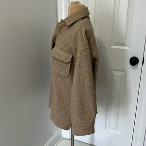 Zara Oversized Shacket Light Brown thumbnail 6