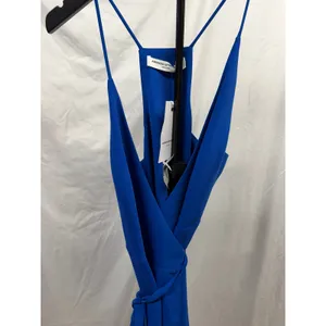 Amanda‎ Uprichard NEW $189 Women's Cobalt Blue Tie Wrap Mini Dress Sz Large thumbnail 4