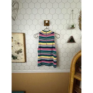 Maeve by Anthropologie Pink Striped Zip Back Sleeveless Halter - Size - Small thumbnail 3