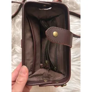 Brown Leather Bag Small Vintage Shoulder Bag crossbody real leather thumbnail 3