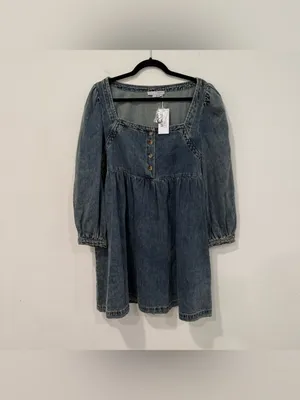 Baltic Born Gretchen Blue Denim Short Dress XL thumbnail 2