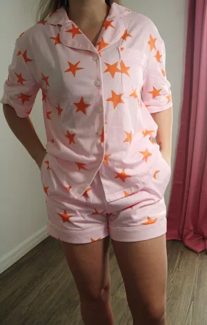 Pink Bamboo Pajama Set Size M thumbnail 1