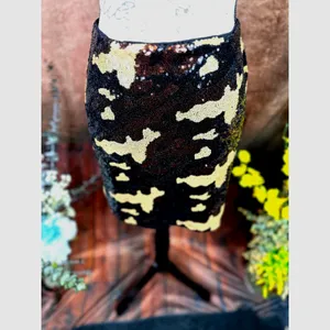 Three Eighty Two Sequined Camouflage Mini Skirt Brown Multi size S thumbnail 10