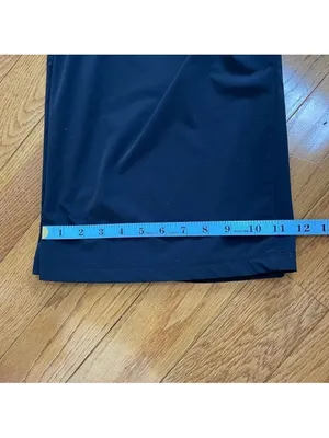 Nike Dri Fit Workout Capri Wide Leg Pants Womens Medium Black Elastic Wide Waist thumbnail 12